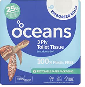 Oceans 3 Ply Luxurious Toilet Tissue 9 Pack RRP £6.50 CLEARANCE XL £5.99